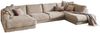 KAWOLA Sofa MADELINE Wohnlandschaft U-Form Cord taupe Longchair links 86 x 224 x 425 cm Bild 3