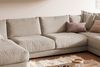 KAWOLA Sofa MADELINE Wohnlandschaft U-Form Cord taupe Longchair links 86 x 224 x 425 cm Bild 5