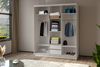 AX LIVING Cabinio Schwebetüren Kleiderschrank Weiß Eiche Artisan 180 Bild 3