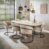 Armstuhl Yawe 2er-Set mit Schwinggestell, Teddy-Stoff, Sand Bild 3