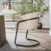 Armstuhl Yawe 2er-Set mit Schwinggestell, Teddy-Stoff, Sand Bild 2