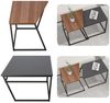MULISOFT Beistelltisch Couchtisch Satztische für Wohnzimmer Kaffeetisch stapelbar (2er Set, großer Tisch(52x33x43cm),Kleiner Tisch(37x37x47cm), Beistelltisch 2er-Set Unregelmäßiger quadratischer Tisch Bild 5