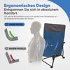 Sekey Klappstuhl Strandliegestuhl Klappbar leicht niedriger Strandstuhl Campingstuhl, mit Niedrigen Stuhlbeinen und bequeme Rückenlehne, bis 140 kg Bild 3