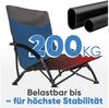 Sekey Klappstuhl Strandliegestuhl Klappbar leicht niedriger Strandstuhl Campingstuhl, mit Niedrigen Stuhlbeinen und bequeme Rückenlehne, bis 140 kg Bild 4