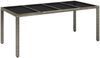 vidaXL 9-tlg. Garten-Essgruppe mit Kissen Grau Poly Rattan 3212220 Bild 3