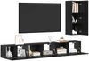 vidaXL TV-Schrankset 4 pcs Schwarz Eichen-Optik Holzwerkstoff 3393262 Bild 3