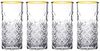 Pasabahce TIMELESS 520205 4er Set Wassergläser Lang 365 ml Gläser-Set Saft Cocktailglas GOLD Bild 1