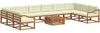 vidaXL Outdoor-Sofagarnitur mit Kissen 11 pcs Natur und Creme 3368288 Bild 2