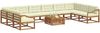 vidaXL Outdoor-Sofagarnitur mit Kissen 11 pcs Natur und Creme 3368288 Bild 3