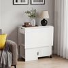oyajia Esstisch Klapptisch für 4-6 Personen mit Offenen Ablagen, 1 Schublade (Klappbarer Esstisch, 118.5 x 72 x 75CM), Esszimmer für Kleine Räume Bild 4