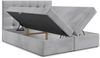 AX LIVING Bett mit Bettkasten 160x200 cm Galata Boxspringbett Grau mit Topper Bild 3