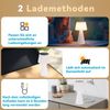 ZMH Solar-Tischlampe, wiederaufladbare Akku-Nachttischlampe, kabellose LED-Tischlampe, 3600 mAh, wiederaufladbar, Touch, dimmbar, weiß, Lampe mit USB-Akku und für den Außenbereich Bild 5
