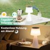ZMH Solar-Tischlampe, wiederaufladbare Akku-Nachttischlampe, kabellose LED-Tischlampe, 3600 mAh, wiederaufladbar, Touch, dimmbar, weiß, Lampe mit USB-Akku und für den Außenbereich Bild 4