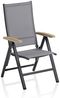 Kettler Cirrus Klappsessel Teak-Armlehne - anthrazit / anthrazit-grau Bild 2