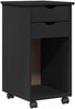 vidaXL Rollschrank Schwarz 34 x 39 x 65,5 cm Massives Kiefernholz 42028355 Bild 2