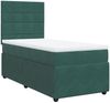 vidaXL Boxspringbett mit Matratze Dunkelgrün 90x190 cm Samt 3294517 Bild 3