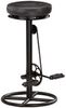 Barhocker 2 Stk. Schwarz Echtes Ziegenleder [286968] Bild 2