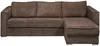 Vente-unique - LORETO Sofa SamtStoff Braun - B 223 cm152 cm x H 90 cm x L 298 cm Bild 2