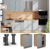 Küchenunterschrank Fame-Line Hellblau-grau 60 cm ohne Arbeitsplatte Vicco Bild 2