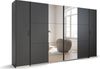 rauch 'Kronach' Kleiderschrank, 4-türig, Holz, 354 x 210 x 59 cm, Grau / Schwarz, mit Spiegel Bild 3