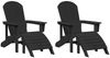 vidaXL Gartenstuhl 2 pcs Schwarz 83 x 74 x 92 cm Polyethylen 3335844 Bild 2
