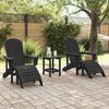 vidaXL Gartenstuhl 2 pcs Schwarz 83 x 74 x 92 cm Polyethylen 3335844 Bild 3