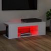 vidaXL TV-Schrank mit LED-Leuchten Hochglanz-Weiß 90x39x30 cm 804244 Bild 4