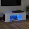vidaXL TV-Schrank mit LED-Leuchten Hochglanz-Weiß 90x39x30 cm 804244 Bild 2