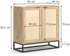 Kommode Natal Braun 40 x 92.5 cm mit 2 Türen Vicco Bild 3