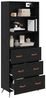 vidaXL Highboard Schwarz Eichen-Optik 69,5 x 34 x 180 cm Holzwerkstoff 3416126 Bild 3