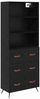 vidaXL Highboard Schwarz Eichen-Optik 69,5 x 34 x 180 cm Holzwerkstoff 3416126 Bild 2