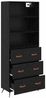 vidaXL Highboard Schwarz Eichen-Optik 69,5 x 34 x 180 cm Holzwerkstoff 3416126 Bild 5