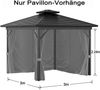 4 Seitenteile Pavillon 3x3m Wasserdicht UV Schutz Seitenwand Set Bild 2