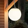 2x LED Solar Hängeleuchte, Kunststoff, Gummischlaufe, H 75 cm Bild 4