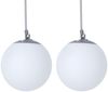 2x LED Solar Hängeleuchte, Kunststoff, Gummischlaufe, H 75 cm Bild 1