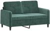 vidaXL 3-tlg. Sofagarnitur mit Kissen Dunkelgrün Samt 3202006 Bild 3