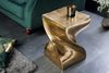 Design Beistelltisch Aluminium GIRO 45cm gold handgefertigt Nachttisch Bild 3