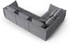 Micadoni Ecksofa Bloom 4-Sitzer Links Strukturierter Stoff Grau Bild 3