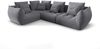 Micadoni Ecksofa Bloom 4-Sitzer Links Strukturierter Stoff Grau Bild 2