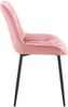 CLP 2er Set Esszimmerstuhl Wallace I Moderner Polsterstuhl mit Samtbezug,rosa Bild 4
