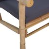 vidaXL Gartenbank mit Dunkelgrauen Kissen Bambus 363464 Bild 5