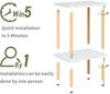 Beistelltisch Holz 2 Tier Nachttisch Schmal 40x30x52cm Stauraum Wohnzimmer Bild 5