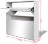 vidaXL Schuhschrank mit 2 Fächern Spiegel Weiß 63x17x67 cm 243046 Bild 5
