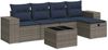 vidaXL 6-tlg. Garten-Sofagarnitur mit Kissen Grau Poly Rattan 3325677 Bild 2