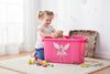 LS-LebenStil Spielzeugtruhe XL Spielzeugkiste Prinzessin Fee Aufbewahrungsbox Rollbox Rollen (1 St, Kinderzimmer, Aufbewahrung für Kuscheltiere, Rollbox), Spielzeugbox Feen Mädchen Geschenk kinderleicht verschließen Bild 3
