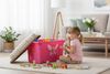 LS-LebenStil Spielzeugtruhe XL Spielzeugkiste Prinzessin Fee Aufbewahrungsbox Rollbox Rollen (1 St, Kinderzimmer, Aufbewahrung für Kuscheltiere, Rollbox), Spielzeugbox Feen Mädchen Geschenk kinderleicht verschließen Bild 4