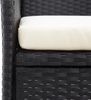vidaXL 2-Sitzer-Gartenbank mit Teetisch 143 cm Poly Rattan Schwarz 46146 Bild 5