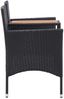 vidaXL 2-Sitzer-Gartenbank mit Teetisch 143 cm Poly Rattan Schwarz 46146 Bild 3