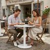 CLP Bistrotisch Jarla rund 70 cm platzsparend modern für 2 bis 4 Personen,weiß Bild 3