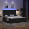 vidaXL Ottoman-Bett mit Matratzen & LEDs Schwarz 160x200 cm Stoff 3314536 Bild 3